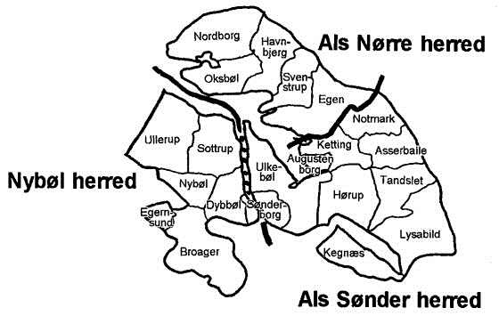 Danish Family Search Map of Area